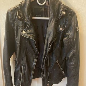 Mauritius real leather coat with beading BRAND NEW